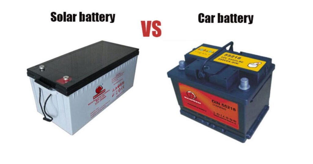 can you use car batteries for solar